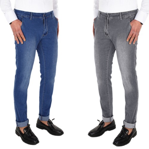 Jeans uomo cotone blu nero - cotone,