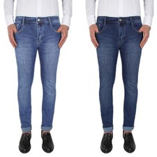 Set 2 Pezzi Jeans Uomo Cotone