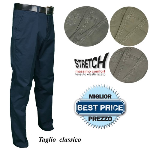 Pantalone uomo cotone classico - pantalone,