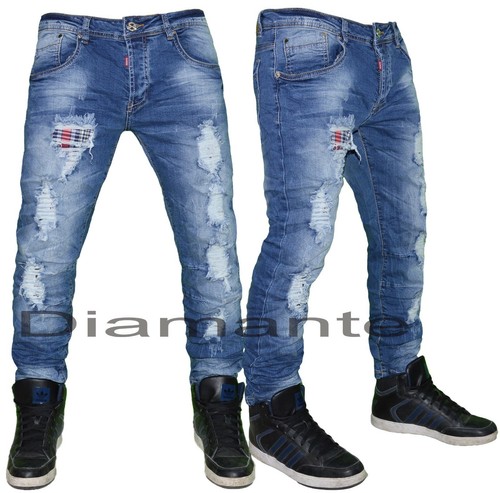 Jeans uomo denim strappati - jeans,