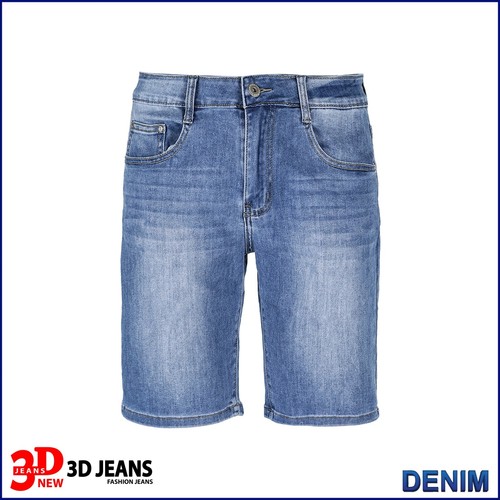 Jeans bermuda uomo denim - 3d,