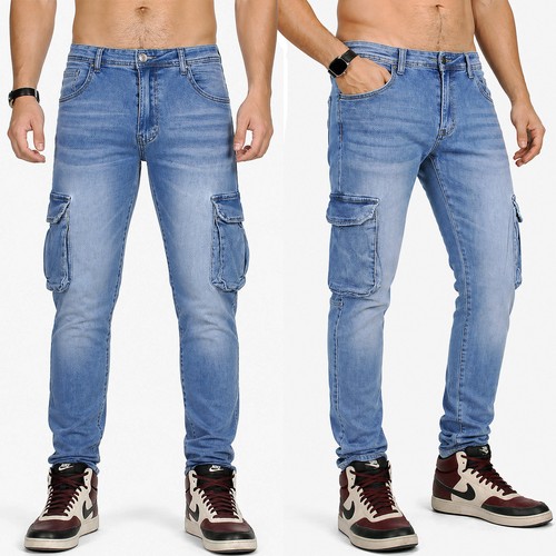 Jeans cargo uomo - jeans, denim