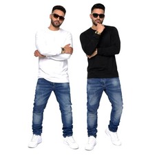 Jeans uomo Denim pantaloni Blu