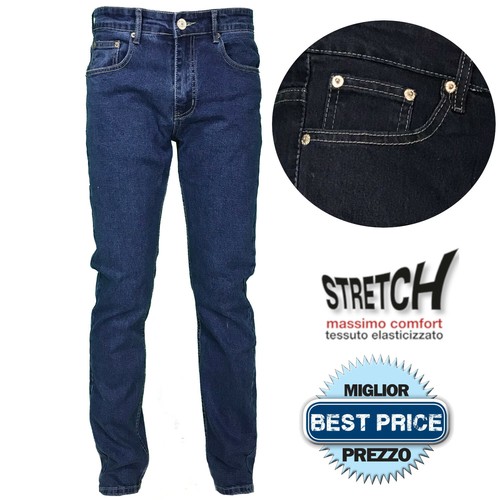 Jeans uomo cotone tasche - uomo, 5