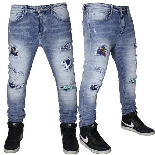 Jeans uomo strappati denim - uomo,